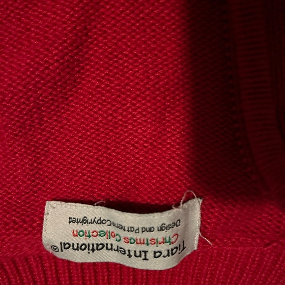 Tiara International Red Cardigan Sweater Embellished Size small. - Picture 3 of 7